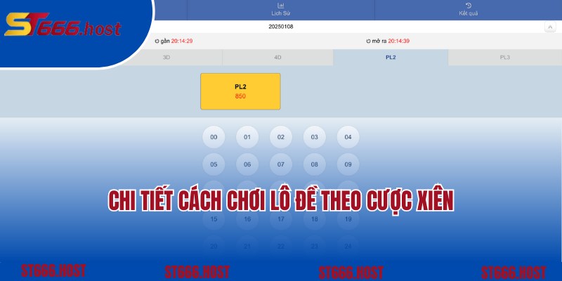 Cách chơi lô đề dạng đánh xiên siêu hấp dẫn tại ST666