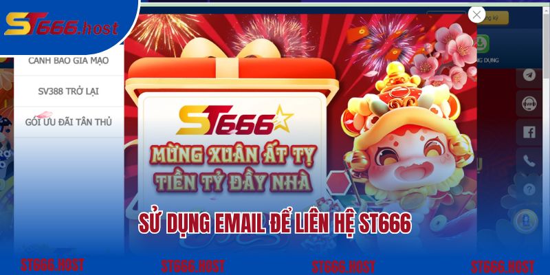 Sử dụng email để liên hệ ST666