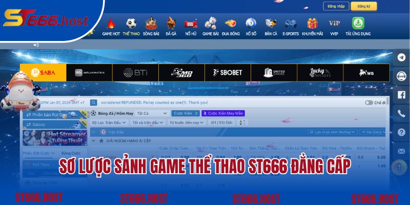 Sơ lược sảnh game thể thao ST666 đẳng cấp