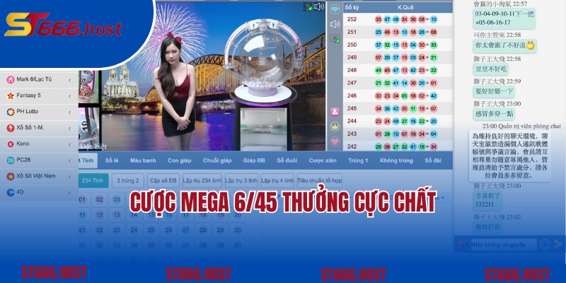 Săn thưởng jackpot Mega 6/45 cực hấp dẫn tại xổ số ST666